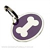 Purple Bone Dog Tag (Oval)